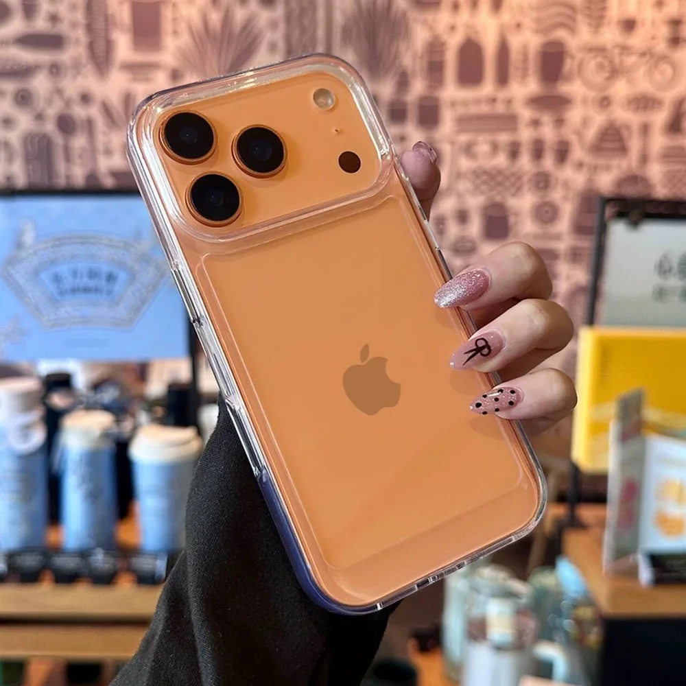 Luxury Clear Hard Acrylic Phone Case For iPhone 17 Air 16 15 14 13 12 11 18 Pro Max XS XR X Plus Soft Shockproof Bumper Cover