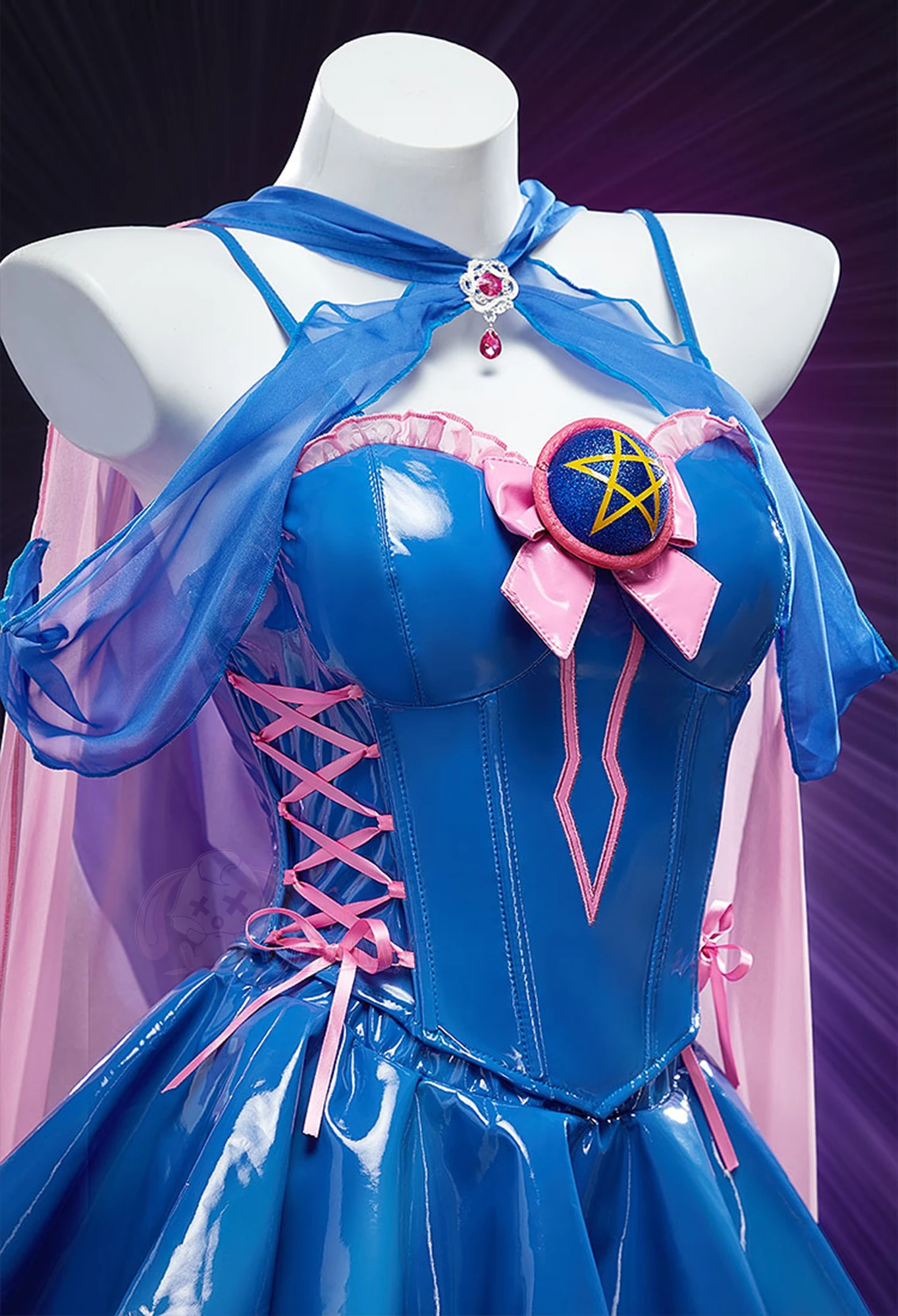 Anime Dark Magician Girl Mana Cosplay Costumes Women Sexy Leather Skirt Top Hat Cloak Suit Halloween Carnival Performese Clothes