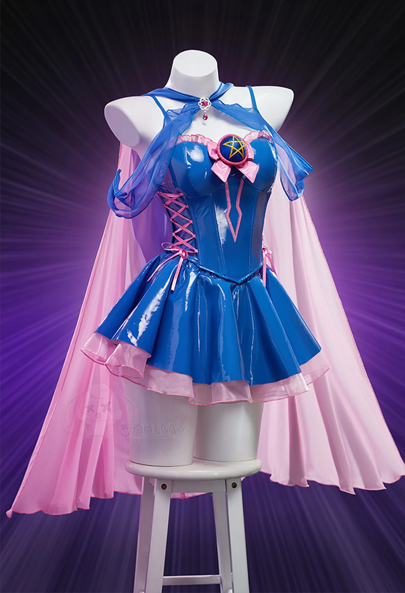 Anime Dark Magician Girl Mana Cosplay Costumes Women Sexy Leather Skirt Top Hat Cloak Suit Halloween Carnival Performese Clothes