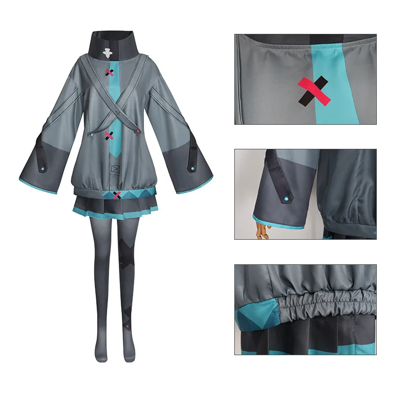 Anime Miku Movie Cosplay Anime Project Sekai Colorful Stage Sad Miku Cosplay Hoodies Halloween Party for Women Cosplay Costume