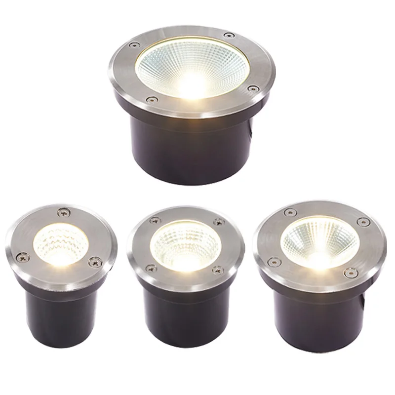 3W 5W 10W 15W Outdoor Buried Garden Path Spot Recessed Inground Lighting 220V DC12V IP67 Waterproof Led Light Garden Underground