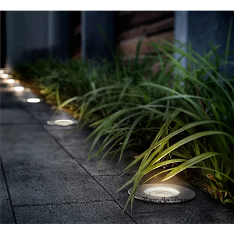 3W 5W 10W 15W Outdoor Buried Garden Path Spot Recessed Inground Lighting 220V DC12V IP67 Waterproof Led Light Garden Underground
