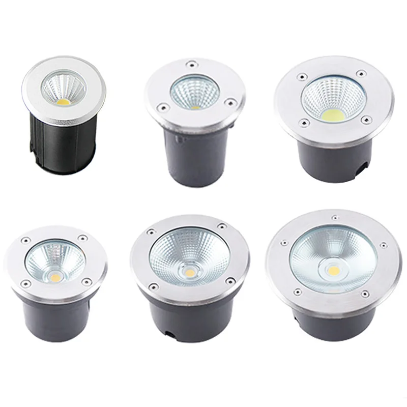 3W 5W 10W 15W Outdoor Buried Garden Path Spot Recessed Inground Lighting 220V DC12V IP67 Waterproof Led Light Garden Underground