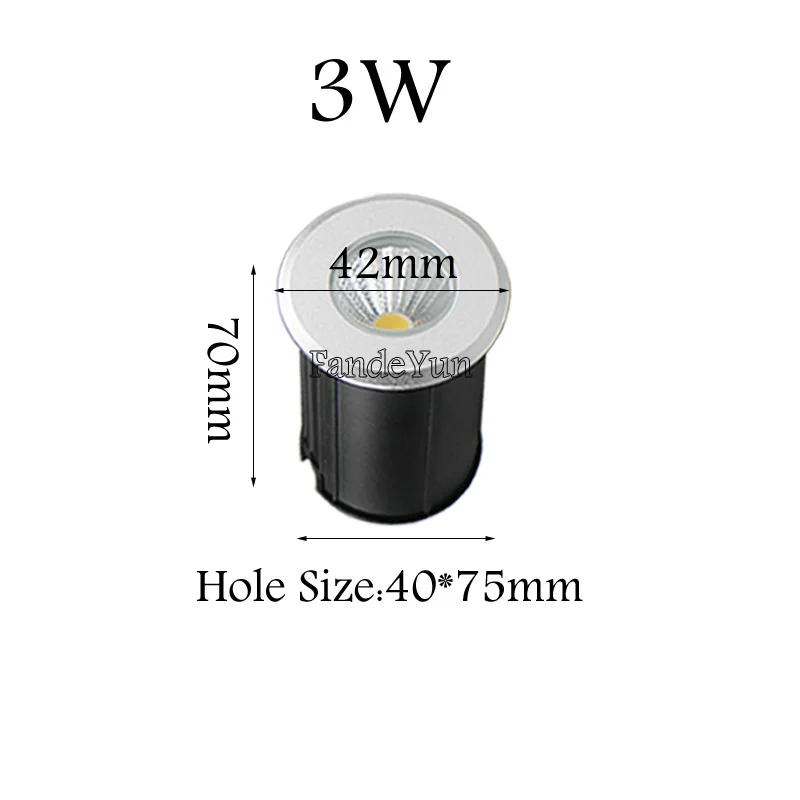 3W 5W 10W 15W Outdoor Buried Garden Path Spot Recessed Inground Lighting 220V DC12V IP67 Waterproof Led Light Garden Underground