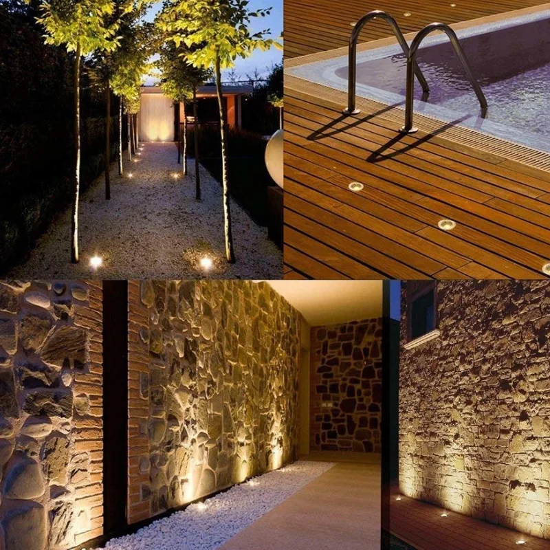 3W 5W 10W 15W Outdoor Buried Garden Path Spot Recessed Inground Lighting 220V DC12V IP67 Waterproof Led Light Garden Underground