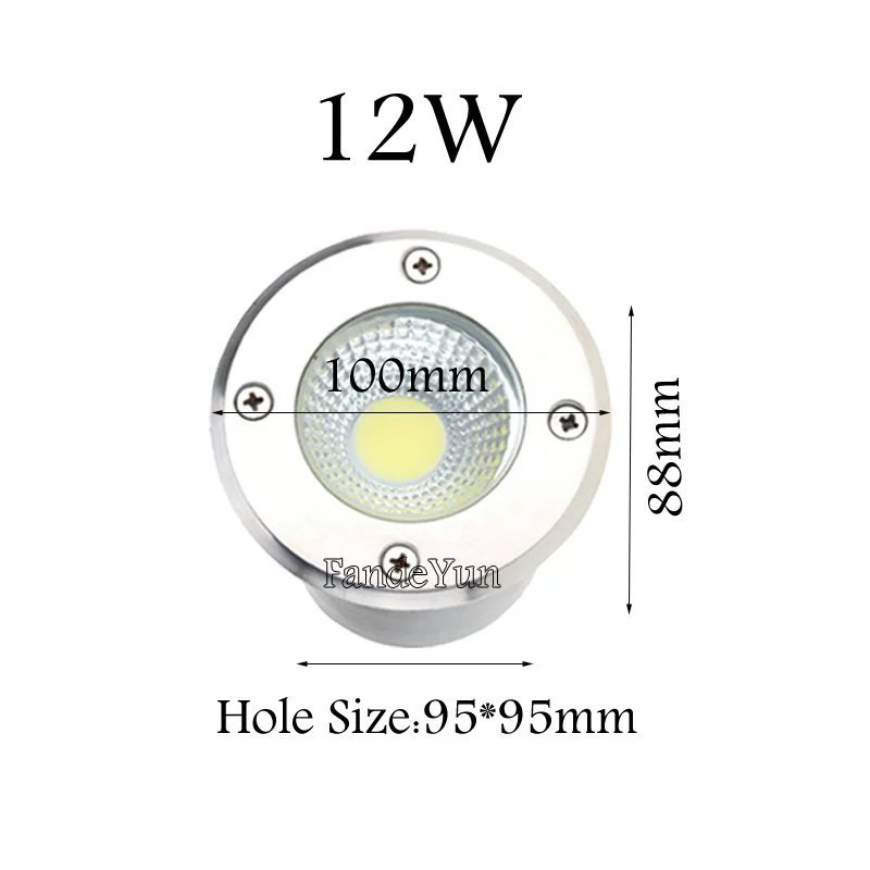3W 5W 10W 15W Outdoor Buried Garden Path Spot Recessed Inground Lighting 220V DC12V IP67 Waterproof Led Light Garden Underground