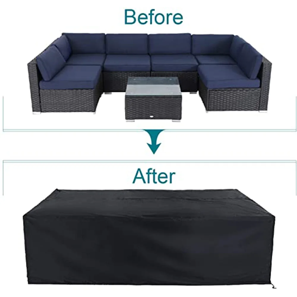 80 Sizes Black Outdoor Patio Garden Furniture Covers Rain Snow Chair covers Sofa Table Chair Dust Waterproof Proof Cover
