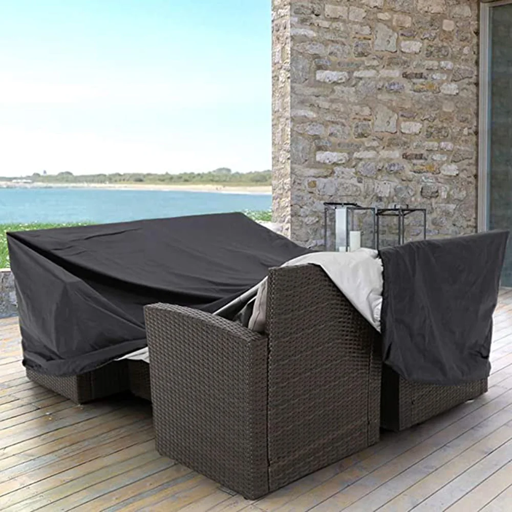 80 Sizes Black Outdoor Patio Garden Furniture Covers Rain Snow Chair covers Sofa Table Chair Dust Waterproof Proof Cover