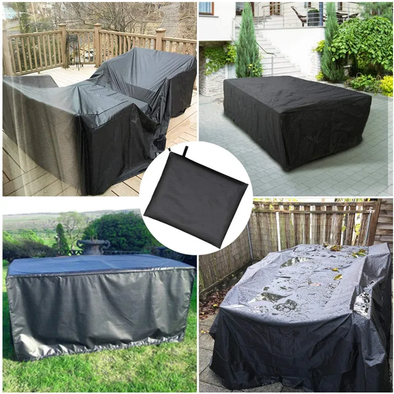 80 Sizes Black Outdoor Patio Garden Furniture Covers Rain Snow Chair covers Sofa Table Chair Dust Waterproof Proof Cover