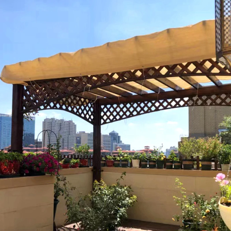 200GSM High Quality Thicken Anti UV HDPE Sun Shading Mesh Home Blacony Fence Netting Screen Gazebo Pergola Sun Sails