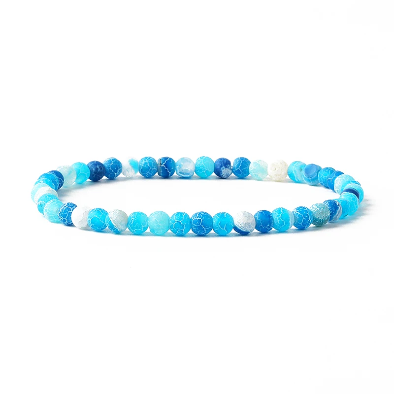 4mm Energy Garnet Bead Bracelet Natural Lapis Lazuli Tiger Eye Stone Bracelet for Men Women Reiki Yoga Bracelet Handmade Jewelry