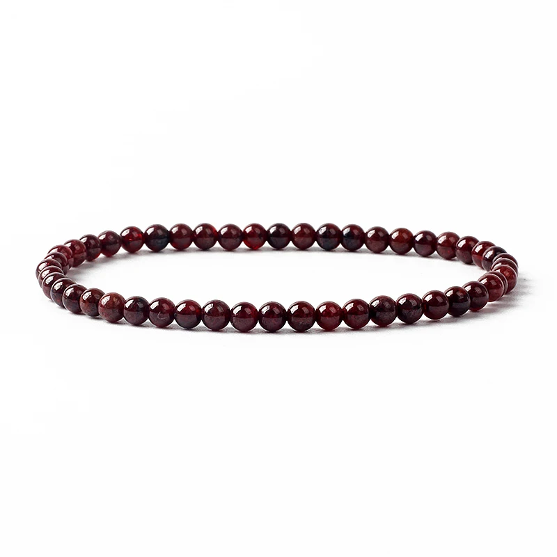 4mm Energy Garnet Bead Bracelet Natural Lapis Lazuli Tiger Eye Stone Bracelet for Men Women Reiki Yoga Bracelet Handmade Jewelry