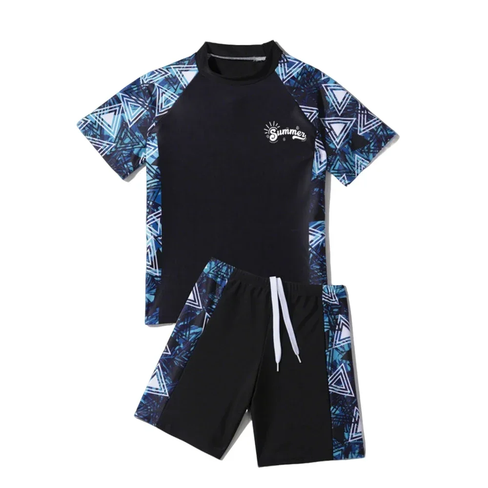 Boys Swimming Suits for 24 Months Kids Swimwear Toddler 3 4 5 6 7 8 9 10 11 Years Luxury Dinosaur Child Swimsuit SPF50+ 2pc Set