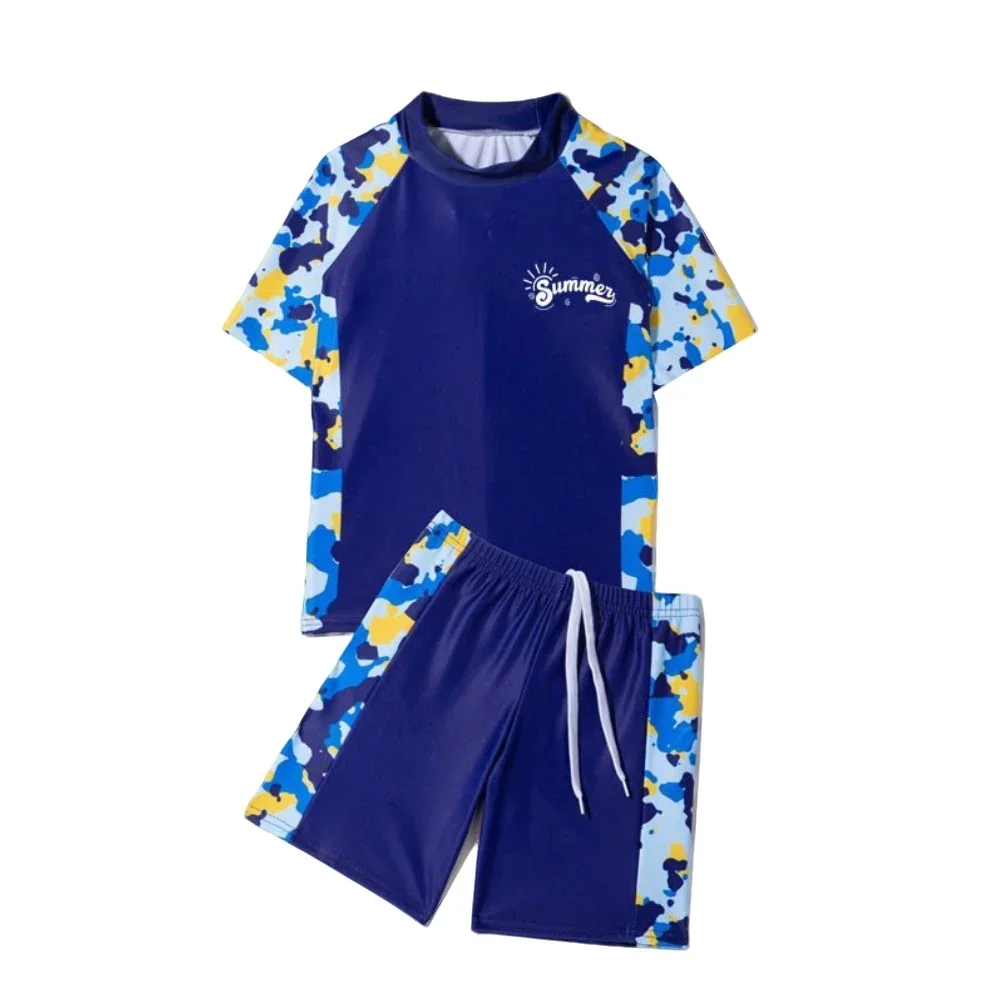 Boys Swimming Suits for 24 Months Kids Swimwear Toddler 3 4 5 6 7 8 9 10 11 Years Luxury Dinosaur Child Swimsuit SPF50+ 2pc Set