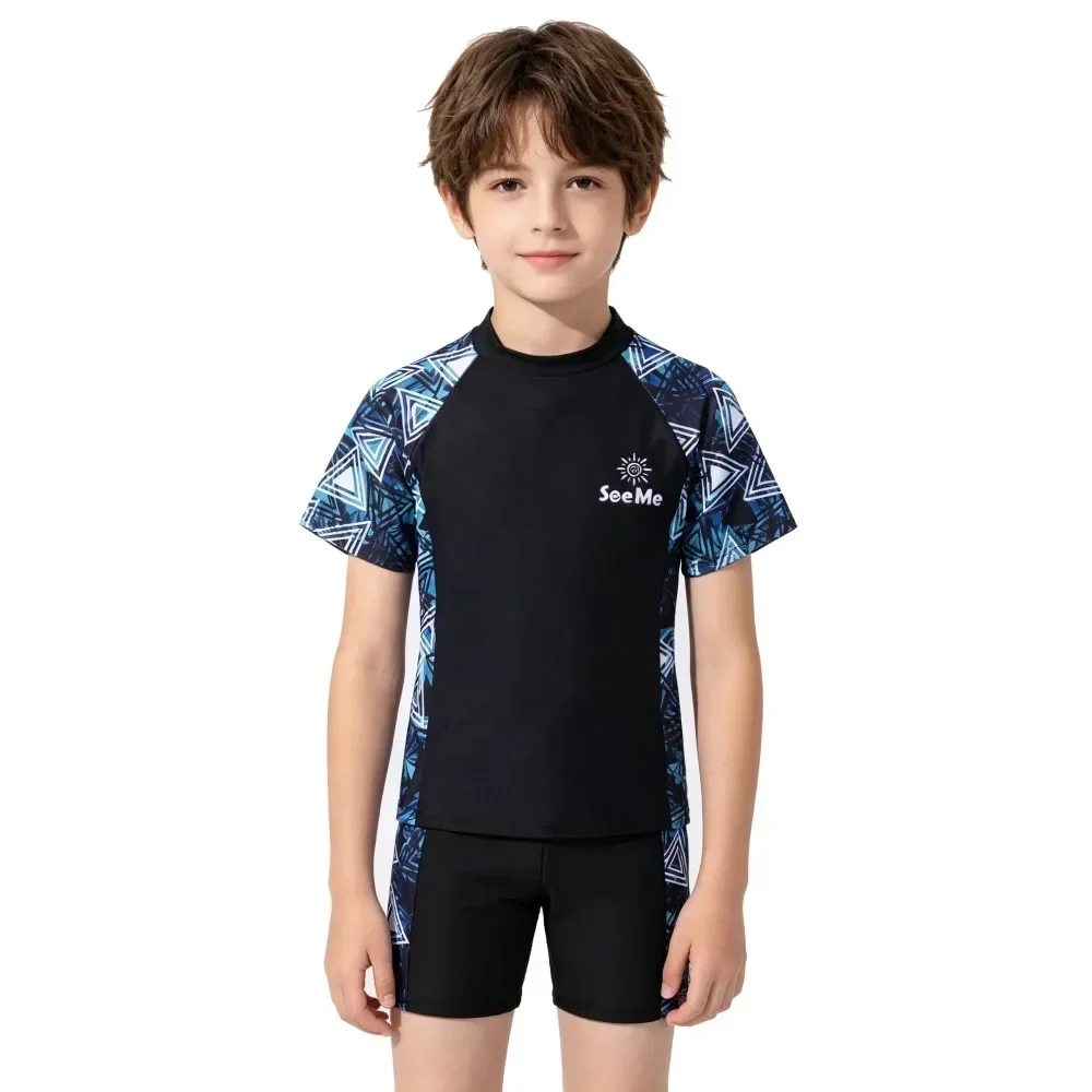 Boys Swimming Suits for 24 Months Kids Swimwear Toddler 3 4 5 6 7 8 9 10 11 Years Luxury Dinosaur Child Swimsuit SPF50+ 2pc Set