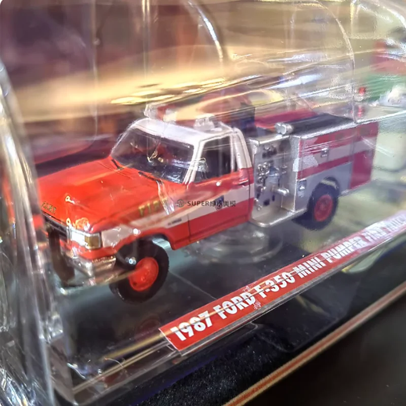 GreenLight 1/64 1987 F-350 mini pumper fire truck model Adult Gift Hobby & Toys static finished ornaments Collectibles