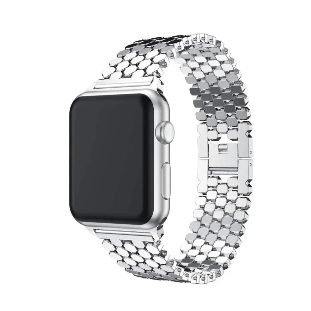 Stainless Steel Band for Apple Watch Ultra 2 Band 45mm 42mm 40mm 41mm 44mm Metal Strap for IWatch Series 9 8 7 6 SE 5 4 Bracelet