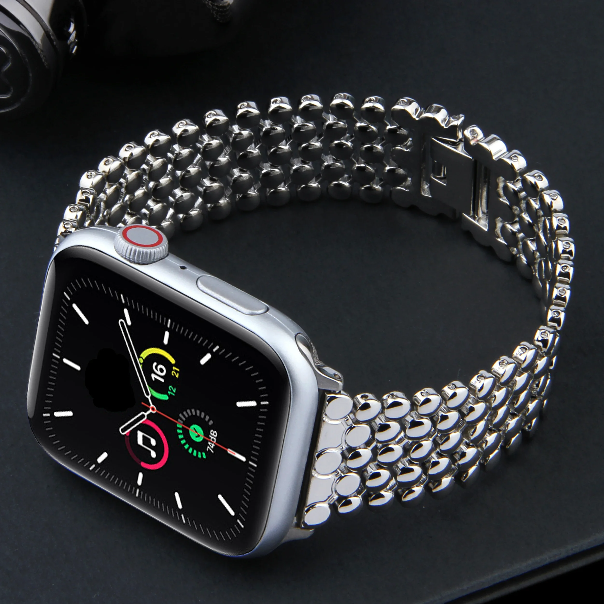 Stainless Steel Band for Apple Watch Ultra 2 Band 45mm 42mm 40mm 41mm 44mm Metal Strap for IWatch Series 9 8 7 6 SE 5 4 Bracelet