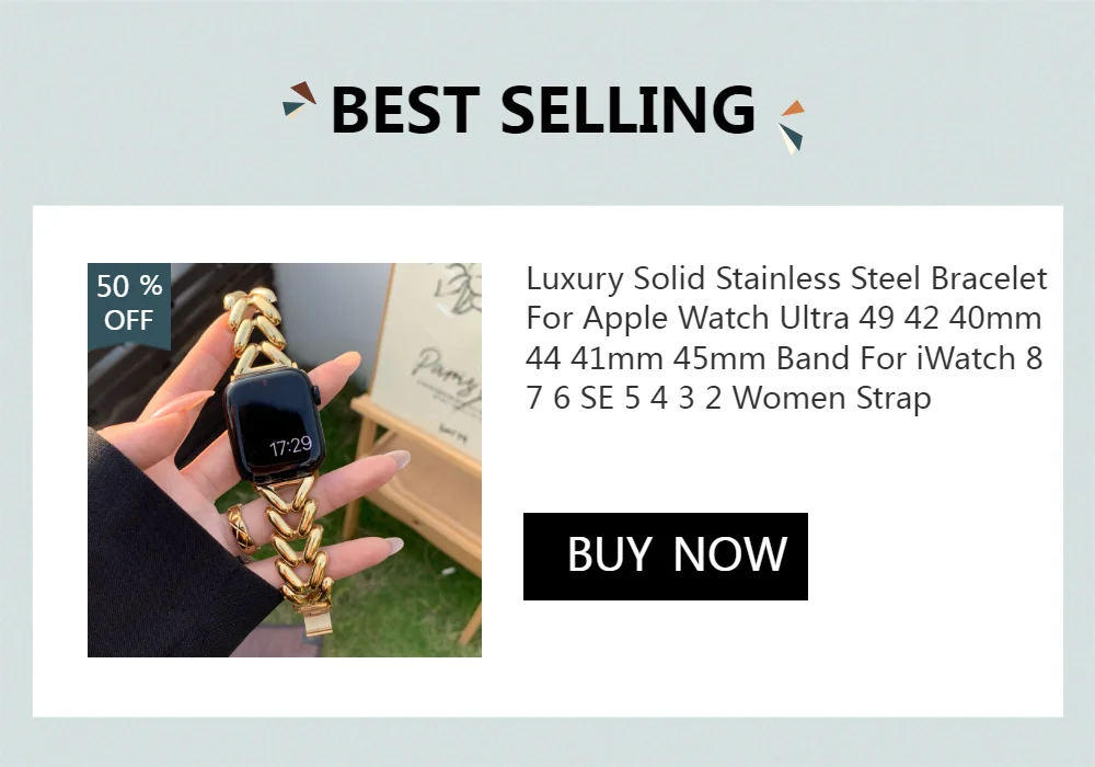 Women Stainless Steel Slim Bracelet For Apple watch Ultra 4 3 2 12 11 9 49mm 40 42 41 45 46mm Band for iWatch Luxury Metal Strap