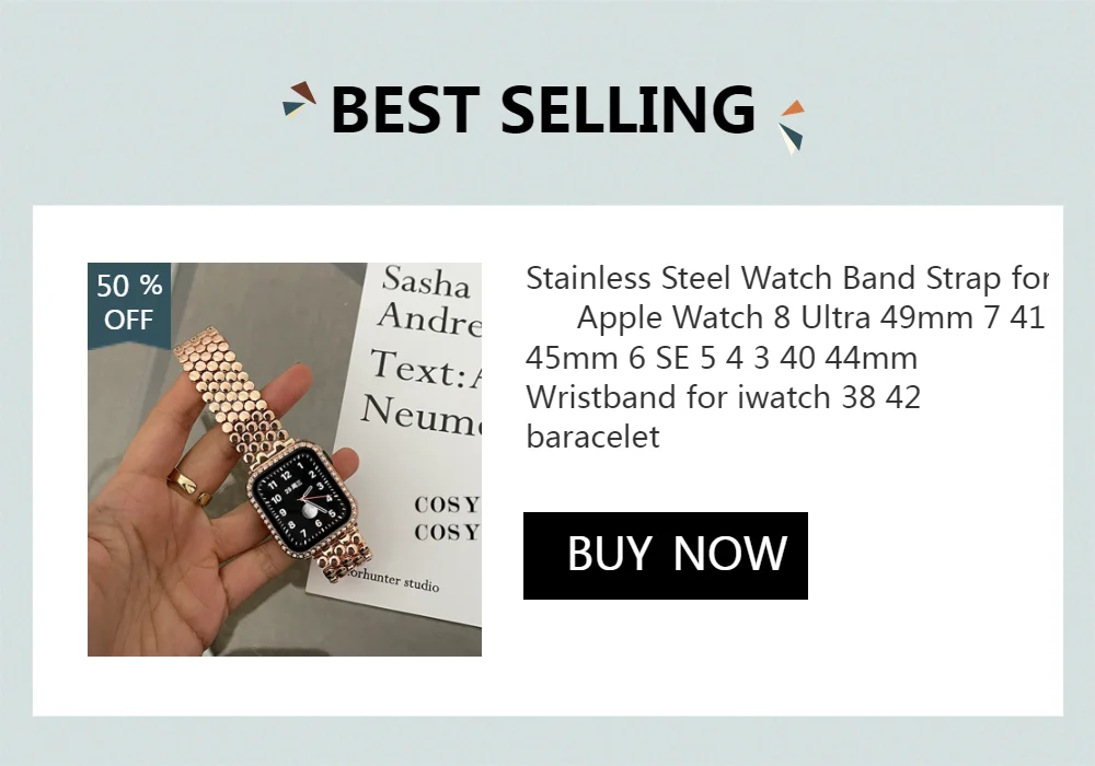 Women Stainless Steel Slim Bracelet For Apple watch Ultra 4 3 2 12 11 9 49mm 40 42 41 45 46mm Band for iWatch Luxury Metal Strap