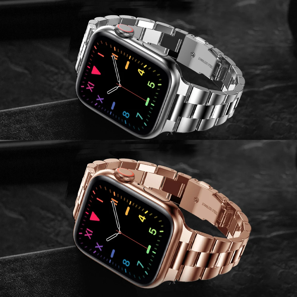 Women Stainless Steel Slim Bracelet For Apple watch Ultra 4 3 2 12 11 9 49mm 40 42 41 45 46mm Band for iWatch Luxury Metal Strap