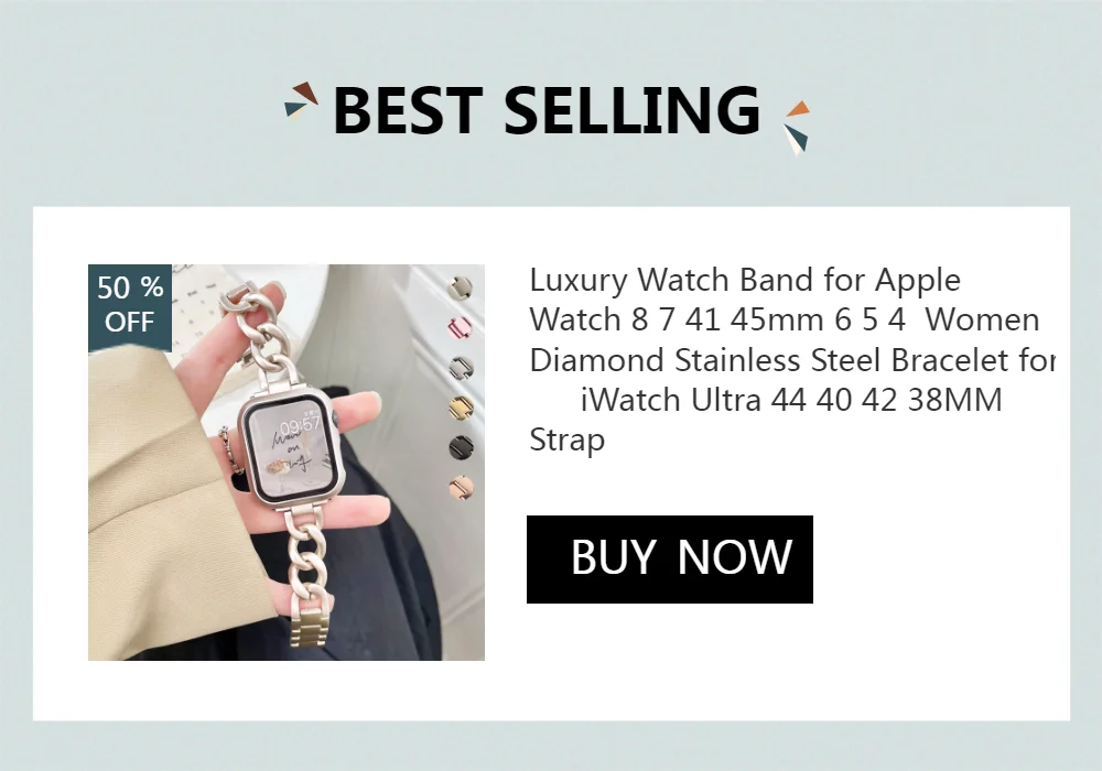 Women Stainless Steel Slim Bracelet For Apple watch Ultra 4 3 2 12 11 9 49mm 40 42 41 45 46mm Band for iWatch Luxury Metal Strap