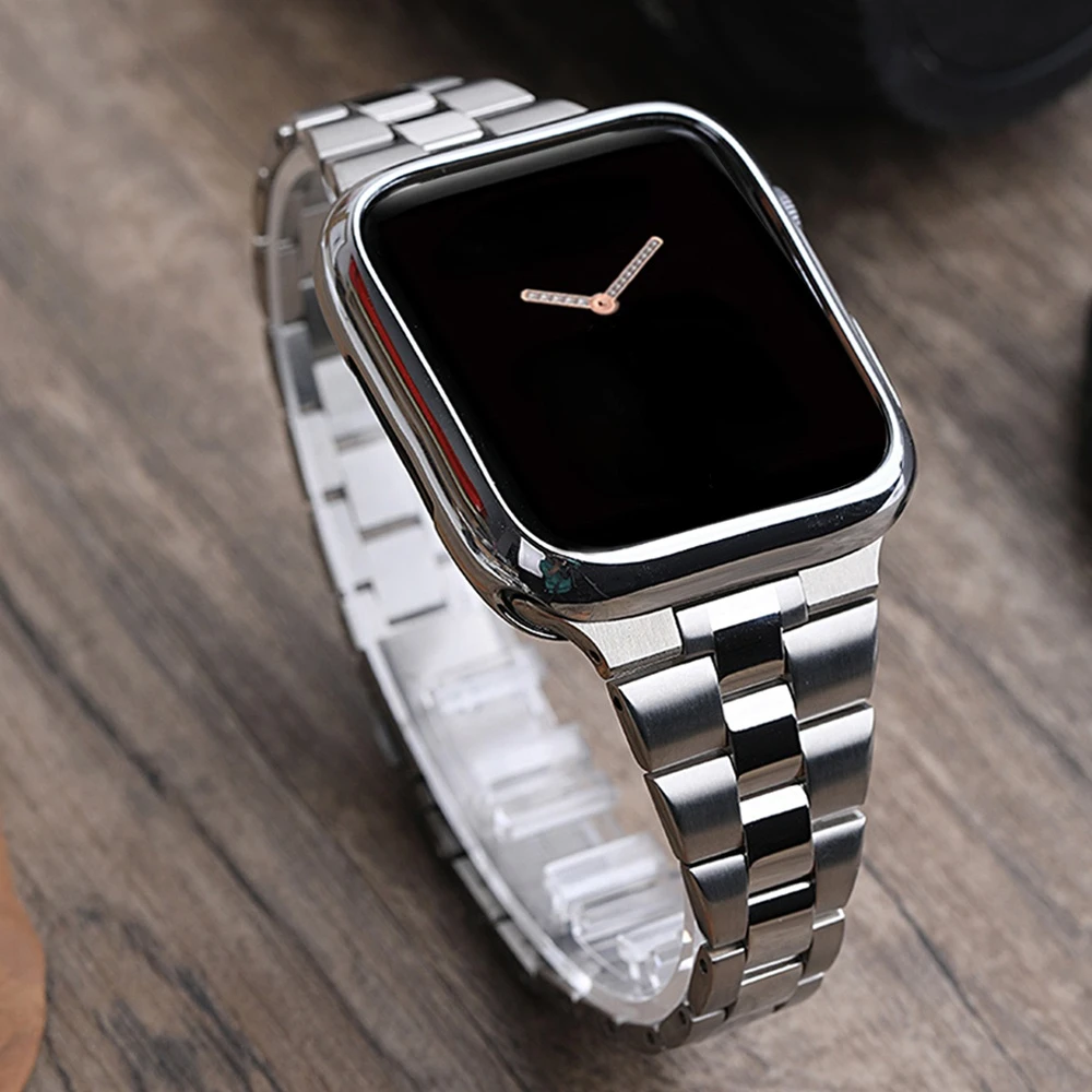 Women Stainless Steel Slim Bracelet For Apple watch Ultra 4 3 2 12 11 9 49mm 40 42 41 45 46mm Band for iWatch Luxury Metal Strap