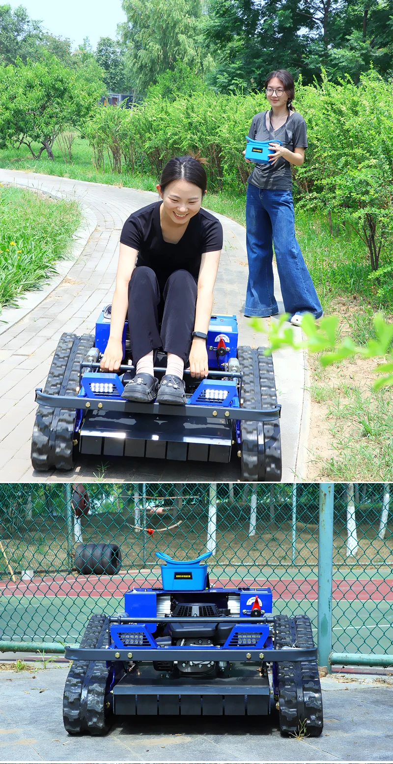 Customized New Agriculture Farm Garden Lawn Mower - Remote Control RC Model with Thickened Anti-slip Tracks