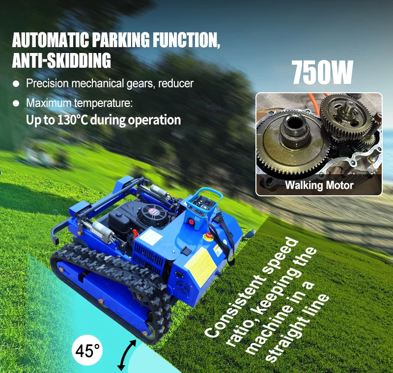 Customized New Agriculture Farm Garden Lawn Mower - Remote Control RC Model with Thickened Anti-slip Tracks