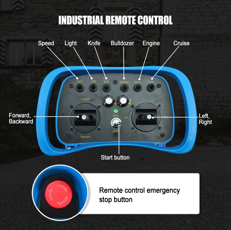 Customized New Agriculture Farm Garden Lawn Mower - Remote Control RC Model with Thickened Anti-slip Tracks