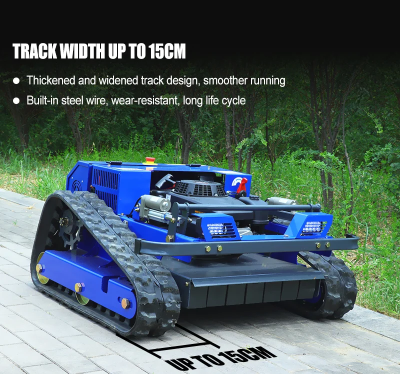 Customized New Agriculture Farm Garden Lawn Mower - Remote Control RC Model with Thickened Anti-slip Tracks