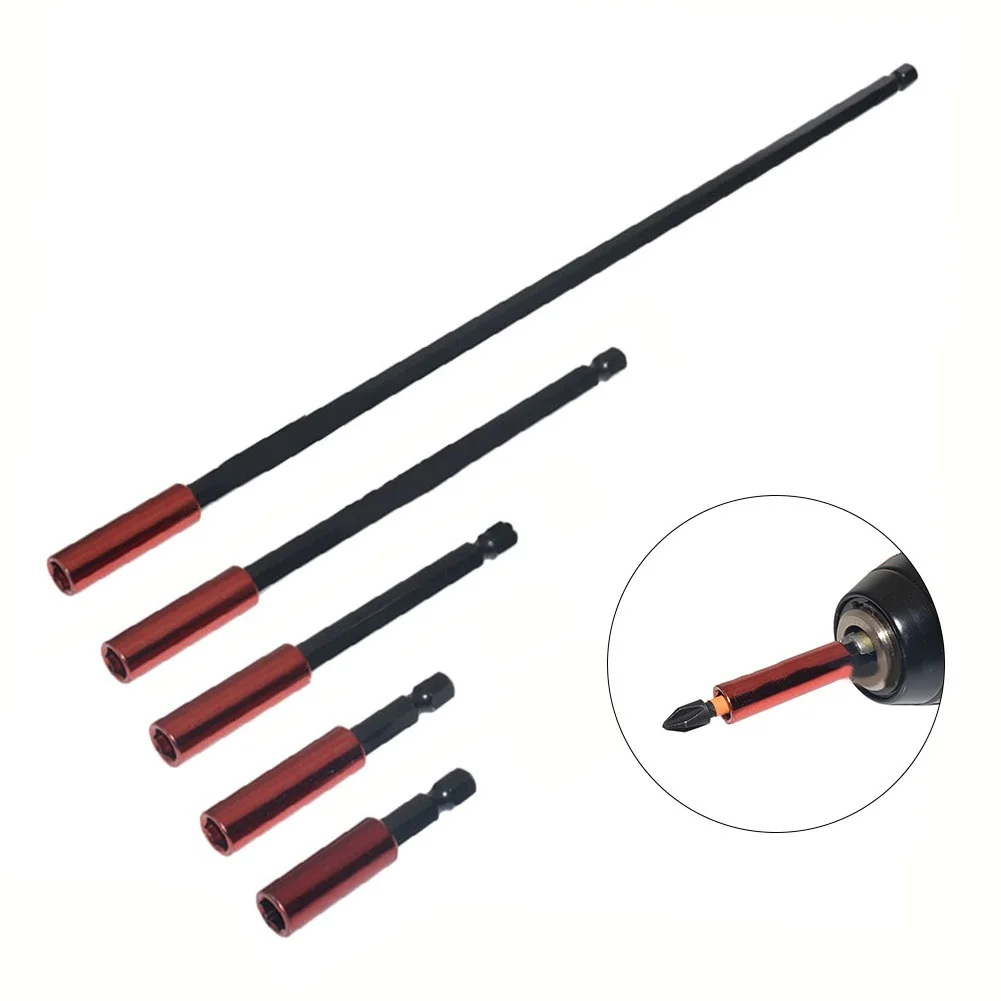 Quick Change Screwdriver Bit Extension Rod 1/4 Inch Hex Shank Magnetic Holder For Power Drill Hard To Reach Fasteners 50-300mm