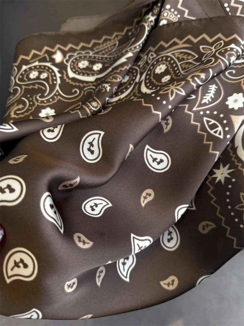Scarf Designer Hijab Silk Women's Shawl Wraps Bandana Headband Ribbon Headscarf Neckerchief Handkerchief Luxury Brands Femme