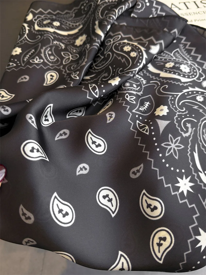 Scarf Designer Hijab Silk Women's Shawl Wraps Bandana Headband Ribbon Headscarf Neckerchief Handkerchief Luxury Brands Femme