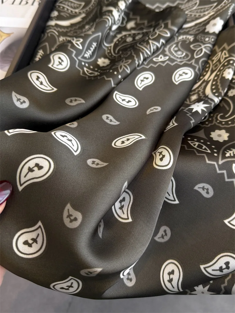 Scarf Designer Hijab Silk Women's Shawl Wraps Bandana Headband Ribbon Headscarf Neckerchief Handkerchief Luxury Brands Femme