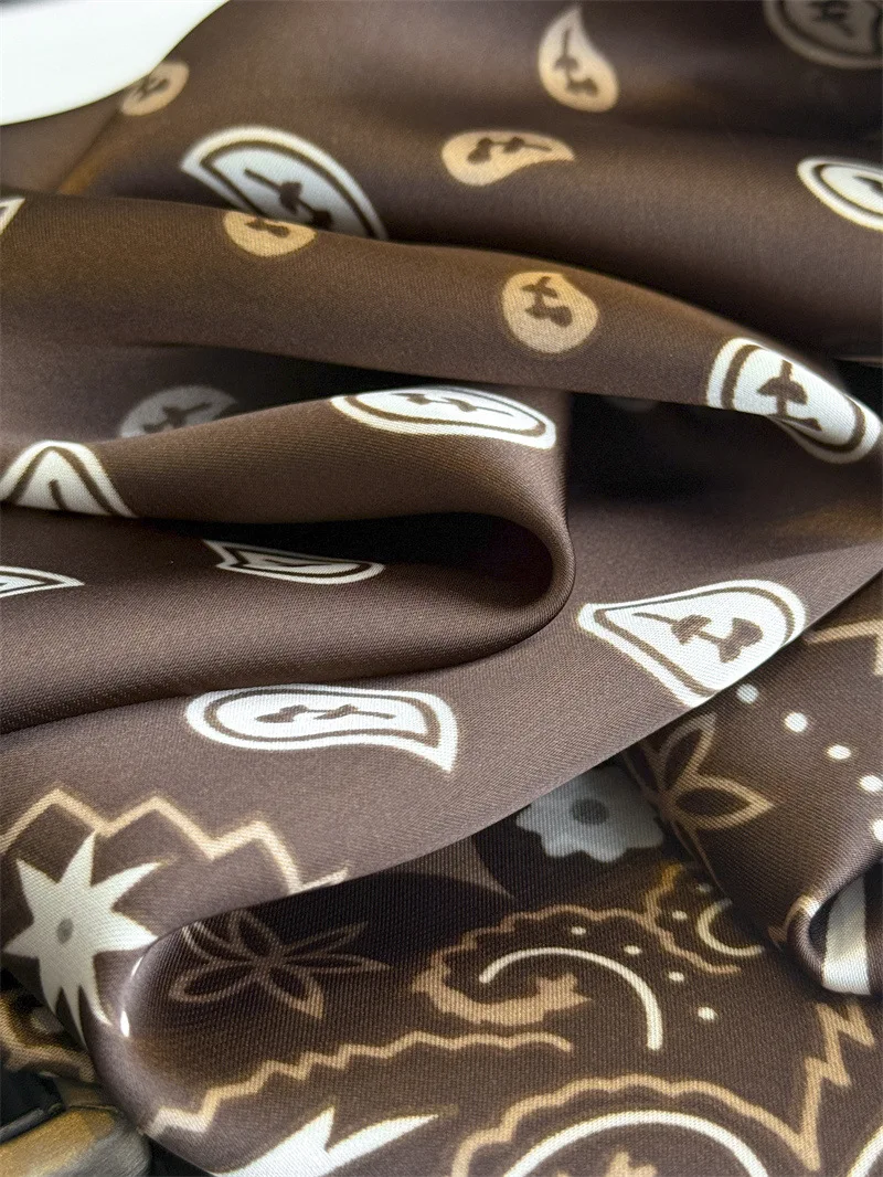 Scarf Designer Hijab Silk Women's Shawl Wraps Bandana Headband Ribbon Headscarf Neckerchief Handkerchief Luxury Brands Femme