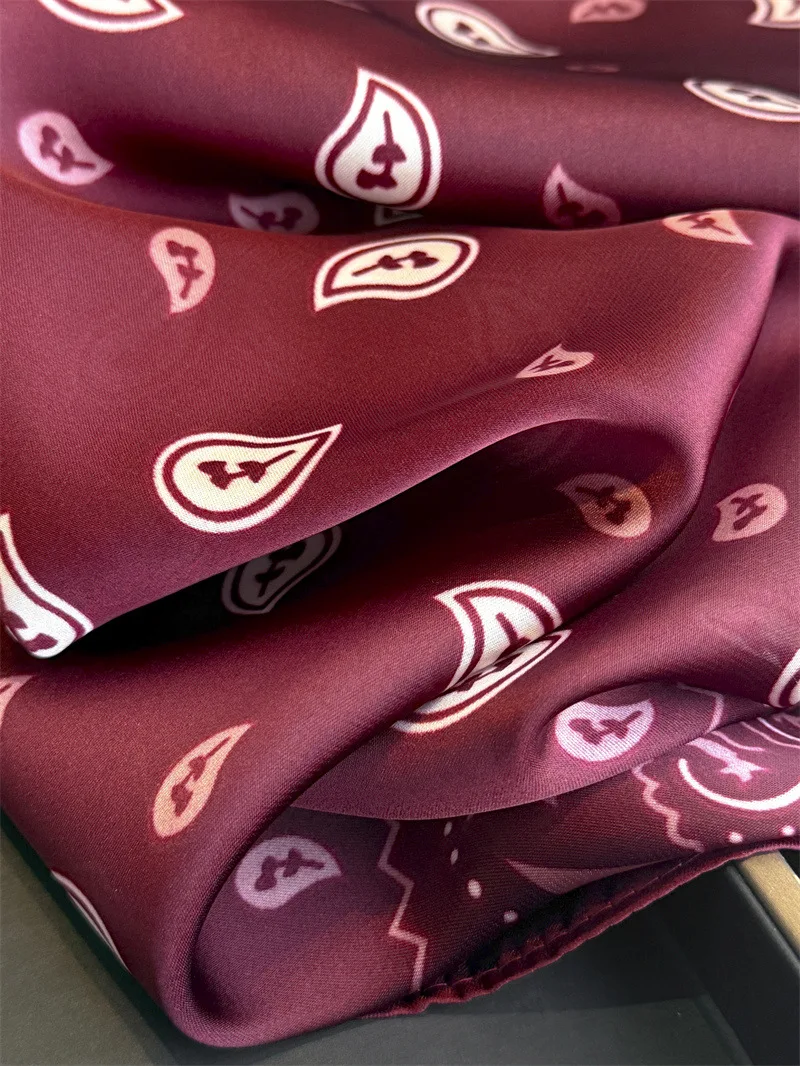 Scarf Designer Hijab Silk Women's Shawl Wraps Bandana Headband Ribbon Headscarf Neckerchief Handkerchief Luxury Brands Femme
