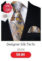 Designer Tie for Mens Gold Silver Paisley Necktie Pocket Square Cufflinks Set Wedding Gift Elegant Corbatas 6235