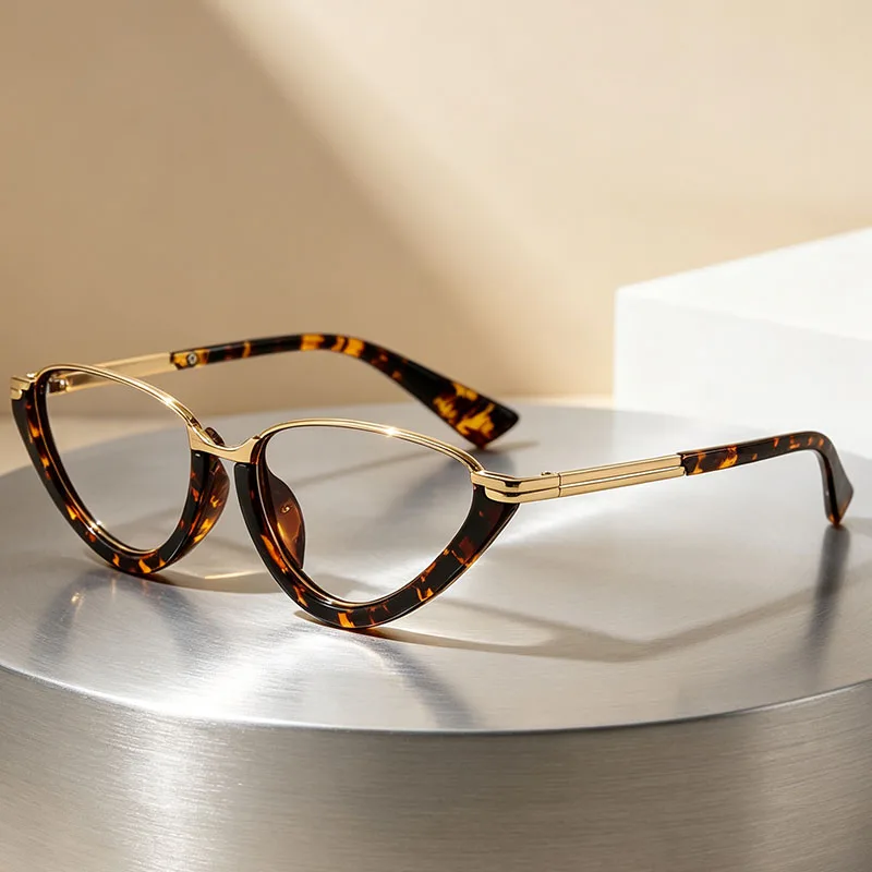 Designer Cat Eye Negative Diopter Prescription Myopia Glasses Small Frame Women Anti Blue Light Nearsighted Eyewear-0.50 To-6.0