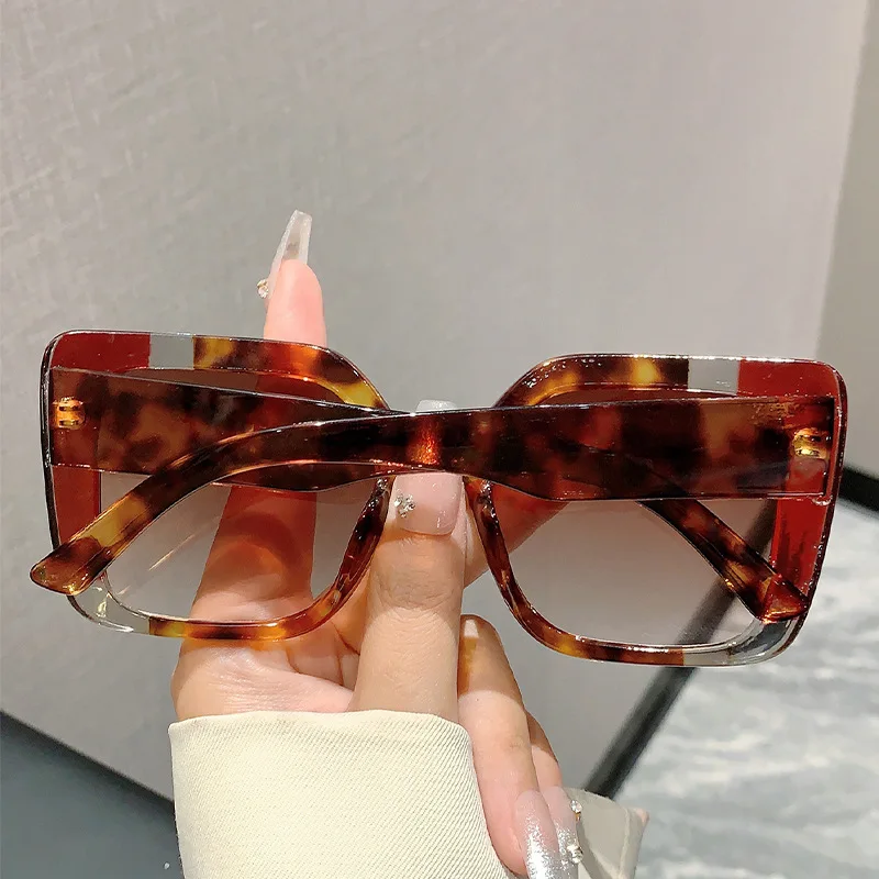 Vintage Luxury Brand Designer Square Big Frame Sunglasses Women For Men Sun Glasses Punk Popular Outdoor Colorful Shades UV400
