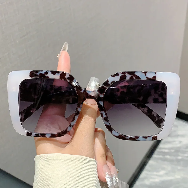 Vintage Luxury Brand Designer Square Big Frame Sunglasses Women For Men Sun Glasses Punk Popular Outdoor Colorful Shades UV400