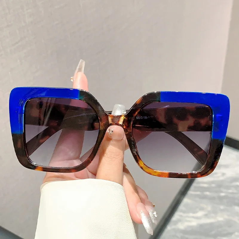 Vintage Luxury Brand Designer Square Big Frame Sunglasses Women For Men Sun Glasses Punk Popular Outdoor Colorful Shades UV400
