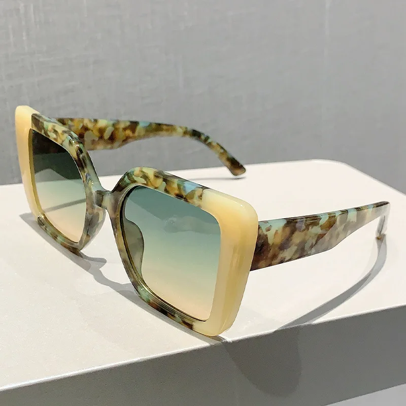 Vintage Luxury Brand Designer Square Big Frame Sunglasses Women For Men Sun Glasses Punk Popular Outdoor Colorful Shades UV400