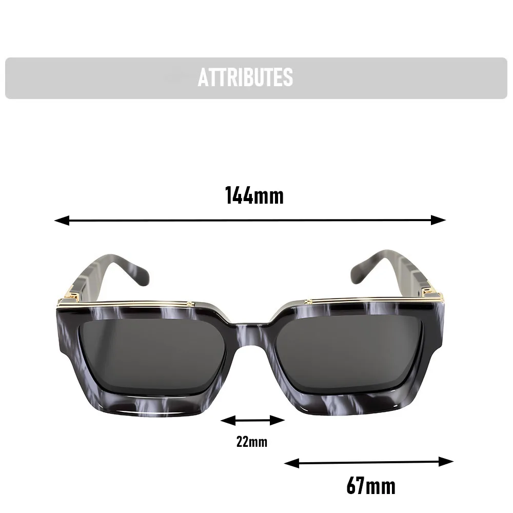 Brand Design Square Sunglass Men Vintage Retro Millionaire Sunglasses Women Thick Frame Fashion Glasses Dropshipping Gafas De So