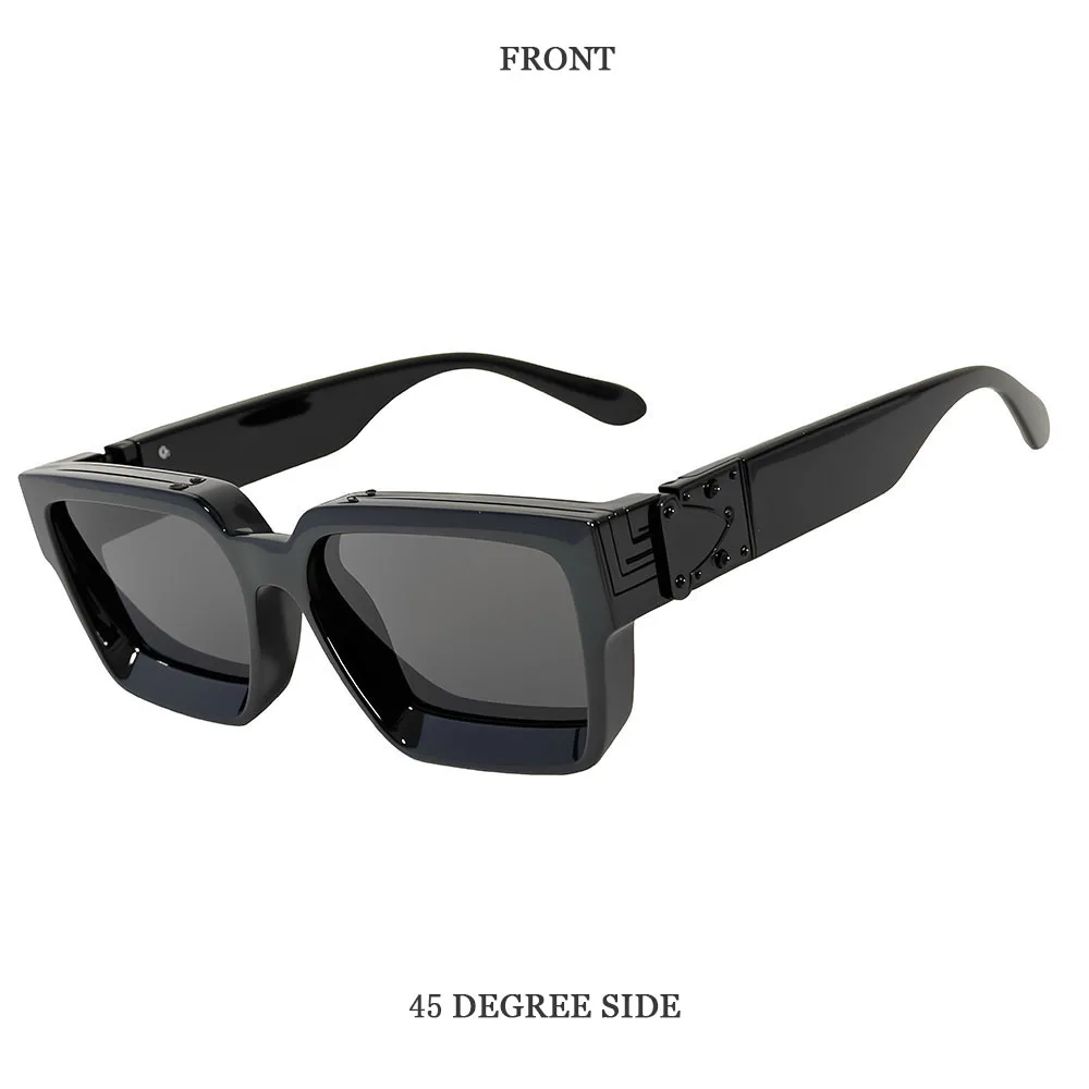 Brand Design Square Sunglass Men Vintage Retro Millionaire Sunglasses Women Thick Frame Fashion Glasses Dropshipping Gafas De So