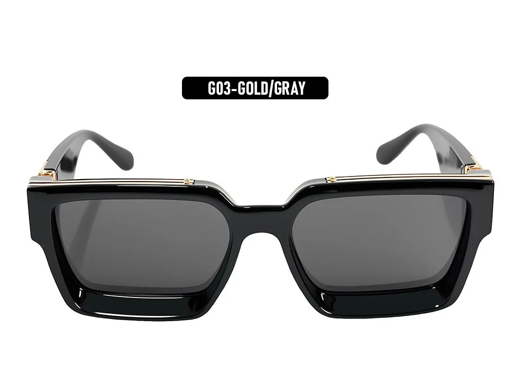 Brand Design Square Sunglass Men Vintage Retro Millionaire Sunglasses Women Thick Frame Fashion Glasses Dropshipping Gafas De So