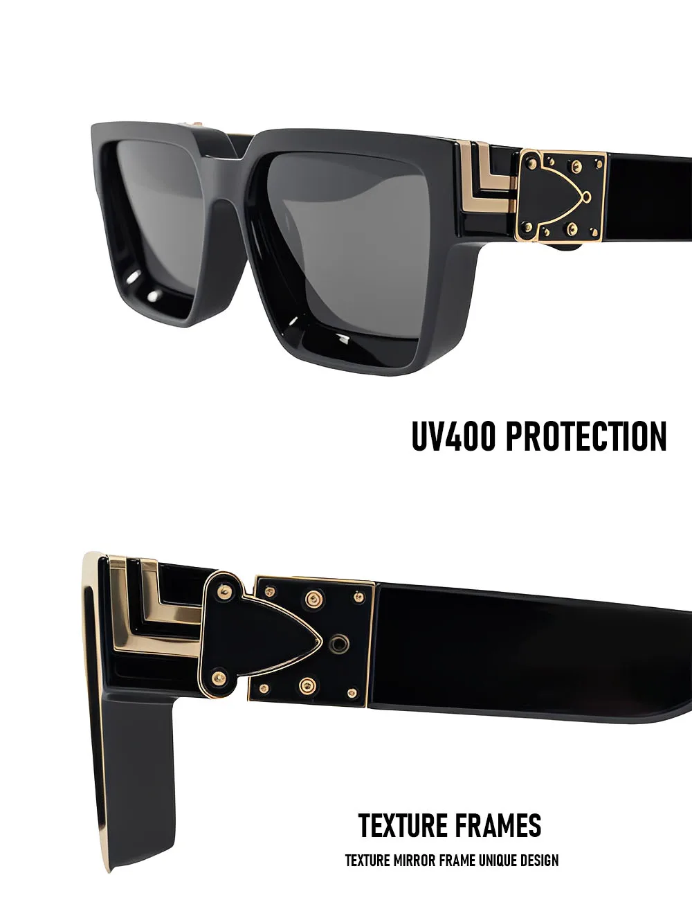 Brand Design Square Sunglass Men Vintage Retro Millionaire Sunglasses Women Thick Frame Fashion Glasses Dropshipping Gafas De So