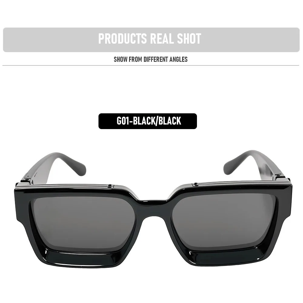 Brand Design Square Sunglass Men Vintage Retro Millionaire Sunglasses Women Thick Frame Fashion Glasses Dropshipping Gafas De So