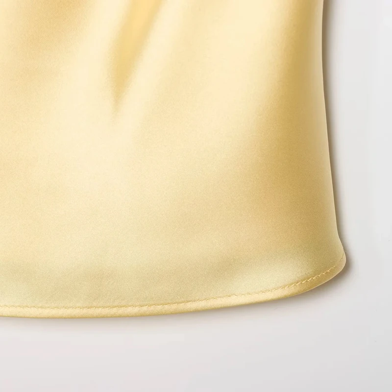 HXAO Halter Neck Women's Top Off Shoulder Satin Crop Top Women Summer Sexy Backless Tank Party Tops Y2K Aesthetic Camisole
