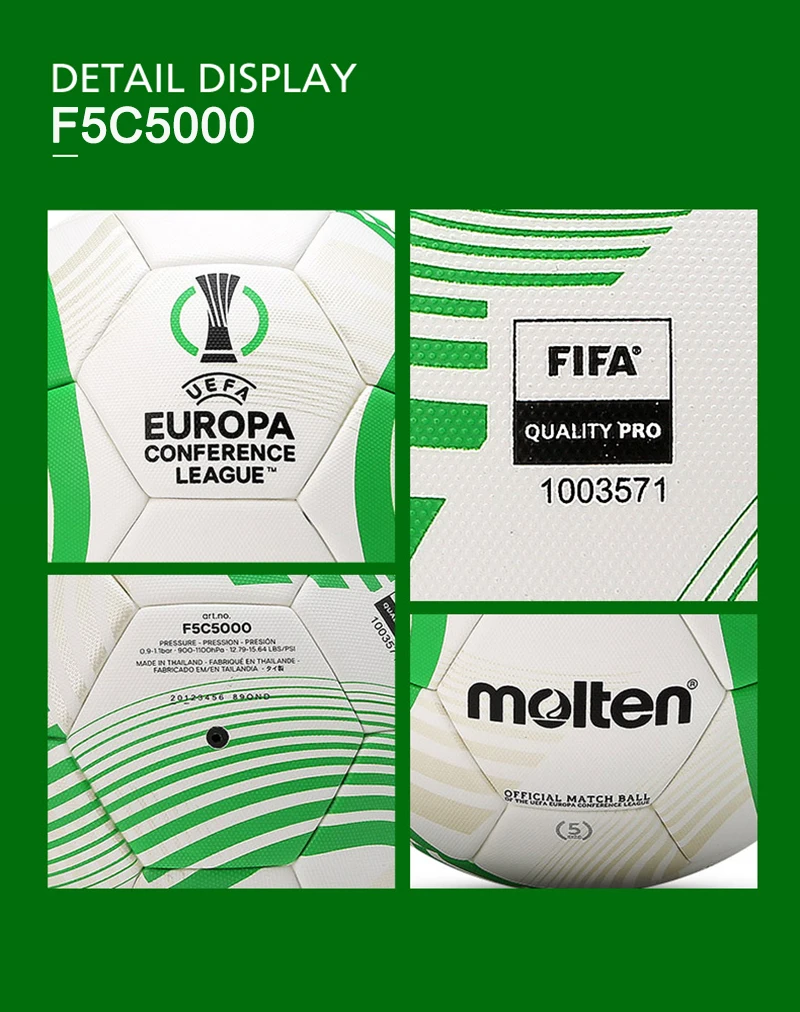 New Molten Soccer Balls Original Standard Size High Quality Outdoor Football Training Match Game League Men bola de futebol